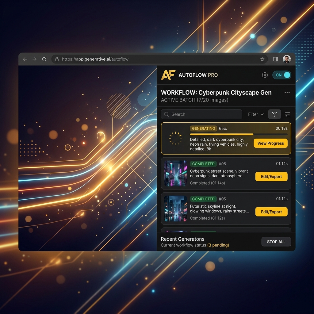 AutoFlow Pro Extension Interface Mockup